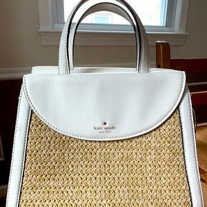Brand new tweed/wicker Kate spade bag